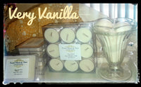 Very Vanilla Scented Soy Candle, Tealights and Wax Melts
