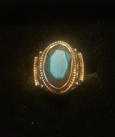 Sterling Silver Blue Labradorite Ring, Item #SS57 - Size 6.5