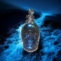 Blue Labradorite Carved Skull, Item #P3042