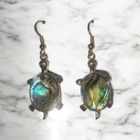 Abalone Shell Turtle Earrings, Item #G251