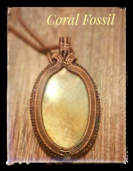 Coral Fossil - STATEMENT PIECE- Item #P2188
$125 - 22" Antique Copper Rope Chain Included