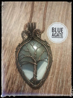 Blue Agate- Tree of Life, Item #P2151