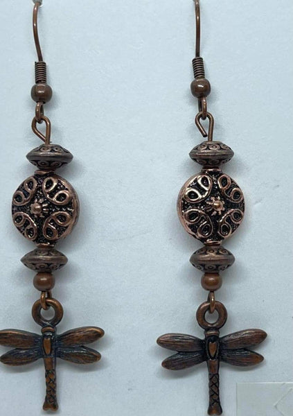 Vintage Style Metal with Dragonflies-Item #E019