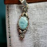 Larimar in Sterling Silver Setting, Item #P2288 - (Mini Size)