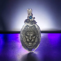 Sheen Obsidian Lions Head, Item #P2313