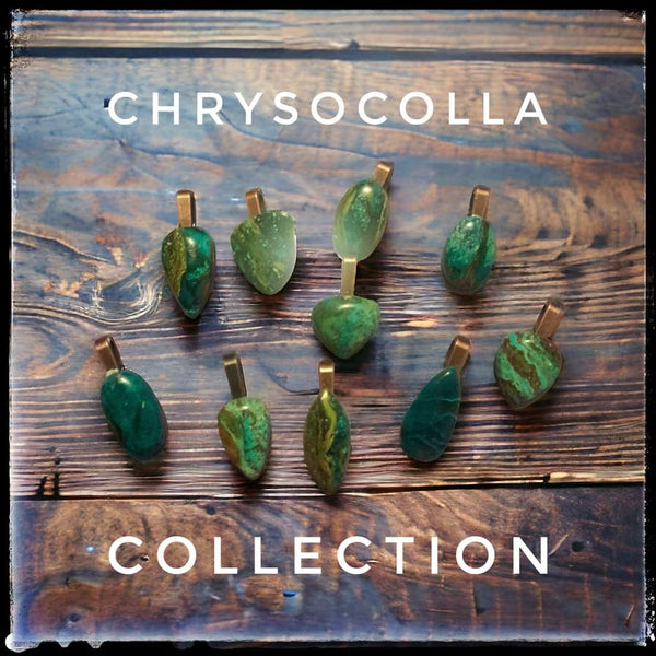 Chrysocolla Collection, Item #P2315 (#1-9)
$15 each - Pendant Cord Necklace Included