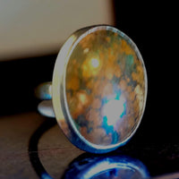 Sterling Silver Ocean Jasper Ring, Item #SS69- Size 10