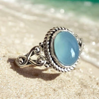 Sterling Silver Chalcedony Ring, Item #SS159 - Size 6