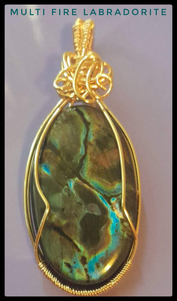 Multi Fire Labradorite, Item #P1642