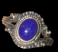 Sterling Silver Lapis Ring, (Size 6) Item #SS05