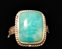 Sterling Silver Amazonite Ring, Item #SS16 (Size 7.5)