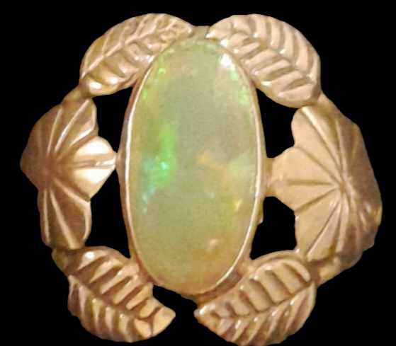 Sterling Silver Opal Ring, Item #SS15 (Size 7)