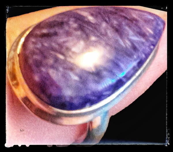 Sterling Silver Charoite Ring, Item #SS18 (Size 7)