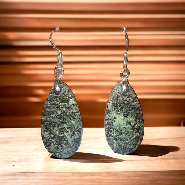 African Turquoise Earrings, Item #G048