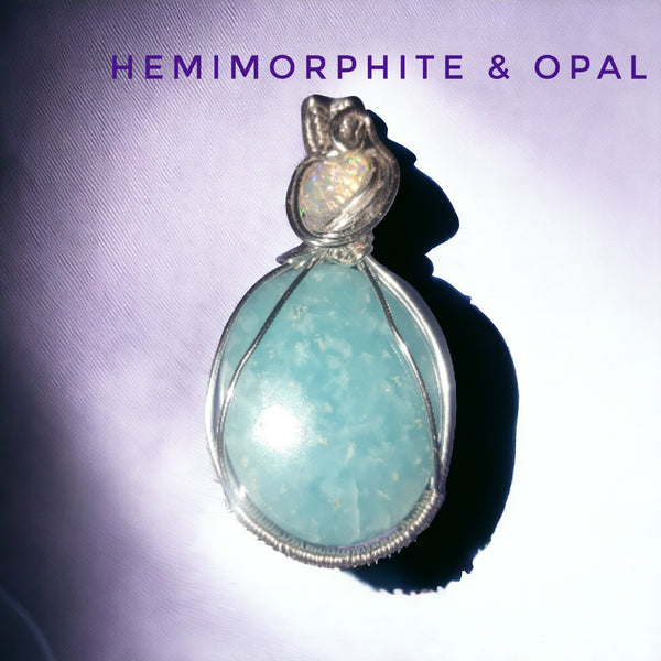 Hemimorphite & Opal, Item #P2345