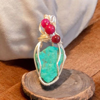 Rough Turquoise w/ Dyed Agate, Item #P2976