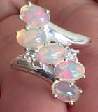 Sterling Silver Opal Ring, Item #SS262 - Size 6.25