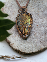 Multi Fire Labradorite- Tree of Life- Item #P2130