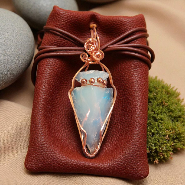 Opalite Carved Arrowhead, Item #P3115