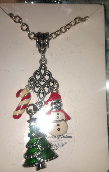 Merry Christmas Swarovski Crystal Necklace, Item #B053