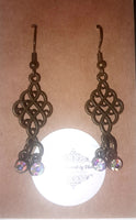 Fillagree with Rhinstone Dangles, Item #B032