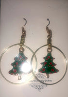Christmas Tree Hoops, Item #B056
