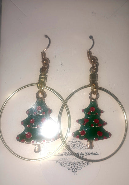Christmas Tree Hoops, Item #B056
