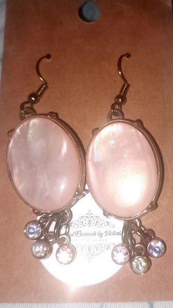 Faux Pearl and Rhinestone Earrings, Item #B037
