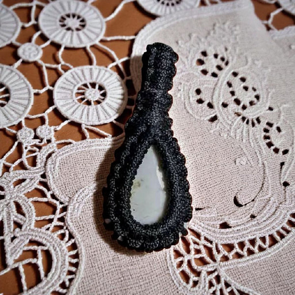 Curated Collection- Crocheted Gemstone Pendants
Item #P3179- Howlite