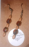 Rainbow beads with wood bead accents, #B033
