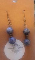 Sodalite Bead Earrings, Item #B009