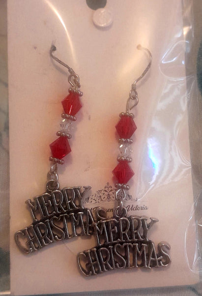 Merry Christmas Earrings, Item #B060