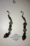 Fall themed Earrings w/Swarovski Crystals, Item #B073