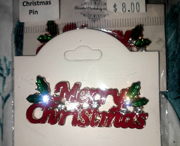 Merry Christmas Pin, Item #B066
