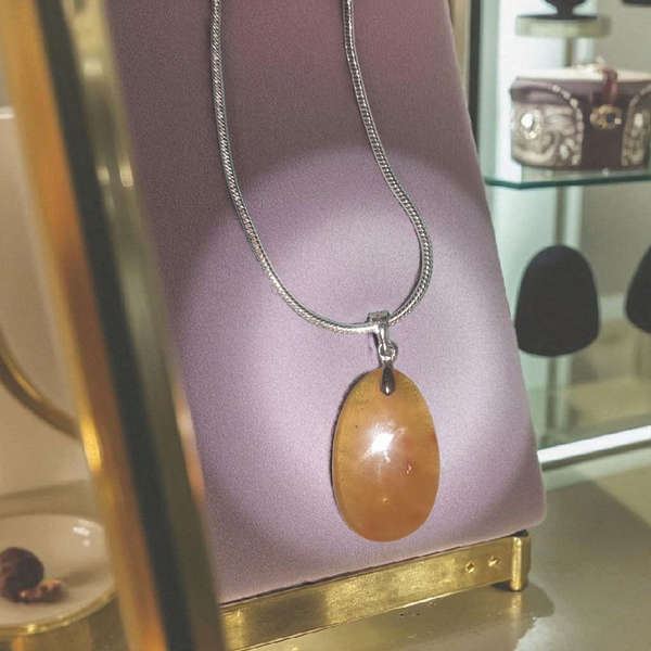 Baltic Amber, Item #P3236
$20 - 18" Sterling Silver Chain Included