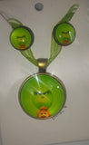 GRINCH Pendant and Earrings Set, Item #B051