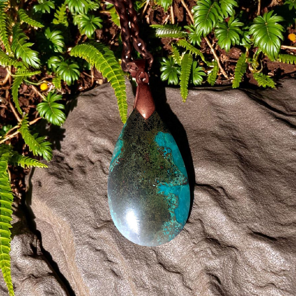 Chrysocolla, Item #P3224
20" Antique Copper Cable Chain