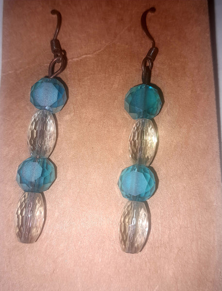 Blue and Clear Opulescense Beads, Item #B034