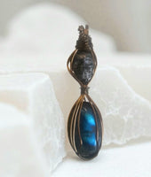 Labradorite and Pyrite Pendant, Item #P3150