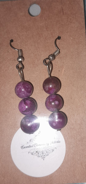 Sugelite Bead Earrings, Item #B018
