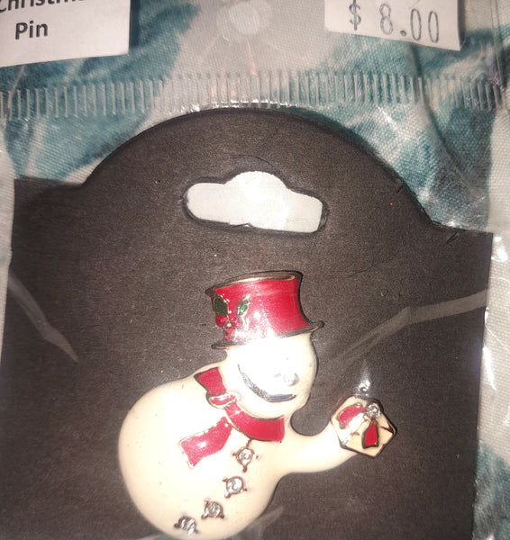 Gifting Snowman Pin, Item #B065