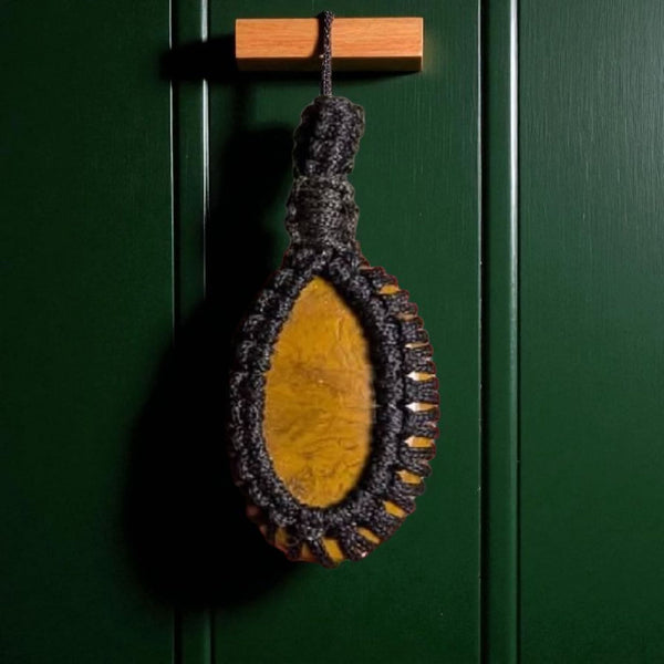 Curated Collection- Crocheted Gemstone Pendants
Item #P3178- Yellow Jasper
