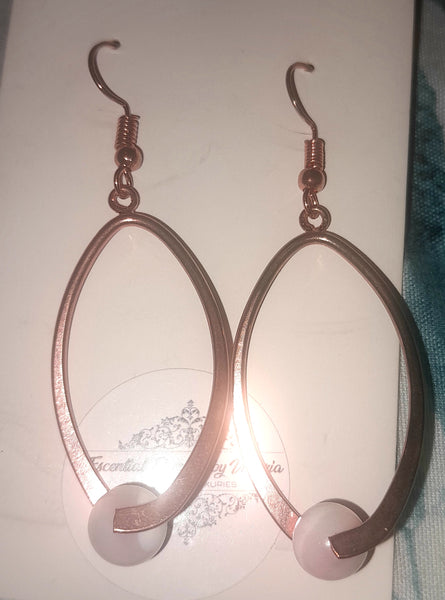 Rose Gold Tone Hoops, Item #B040