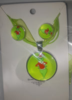 GRINCH Pendant and Earrings Set, Item #B051