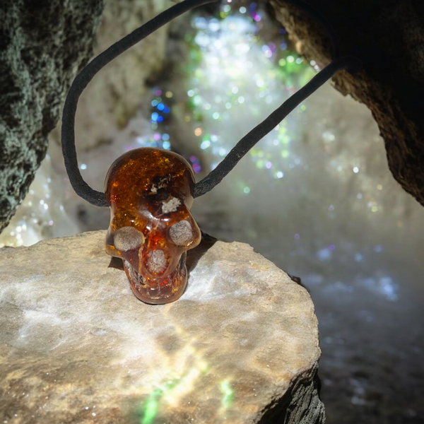 Amber Skull, #P3243
Adjustable Cord Necklace