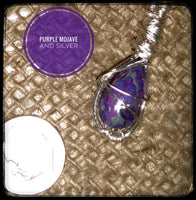Purple Mojave & Silver Mini Pendant, Item #P032