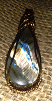 Labradorite Multi Fire Stone Pendant, Item#P081