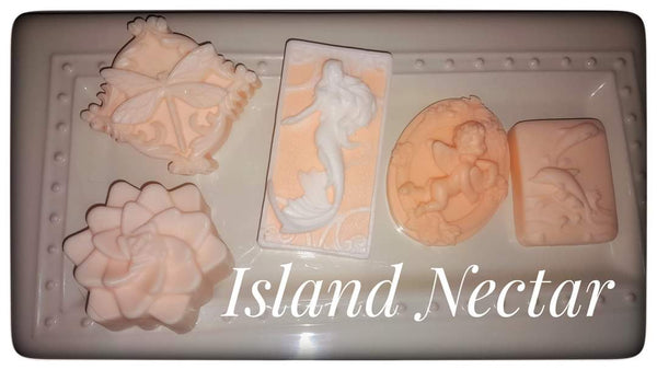 Goat Milk Soap- Island Nectar - 
A captivating blend of Passion Fruit,  sugared fruit,  blooming Jasmine and exotic florals